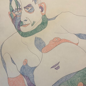 7025 Coloured pencil drawing