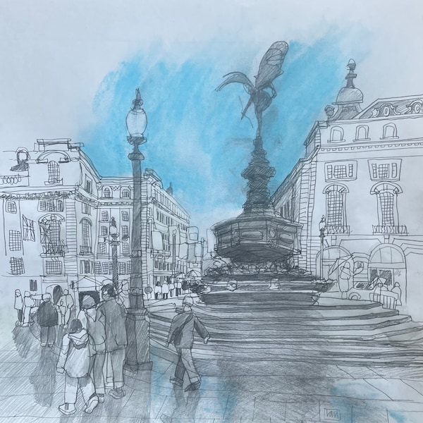 4005  Original art,  Piccadilly Circus