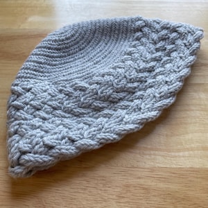 Nalbound/Naalbinding Silver/Gray Braided Hat
