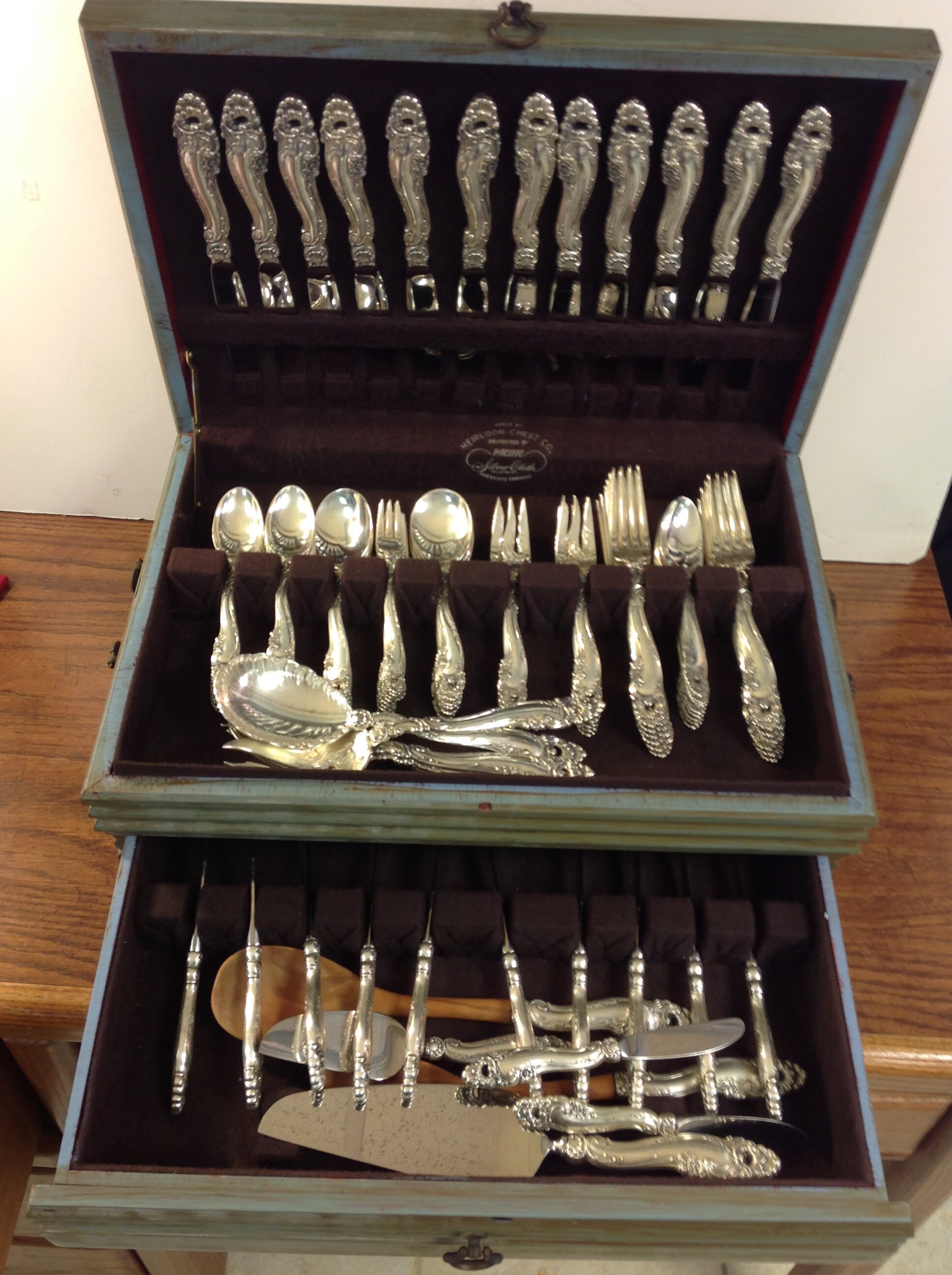 GORHAM DECOR Sterling Silver Flatware Set for 12 Service 105 Pieces WOW