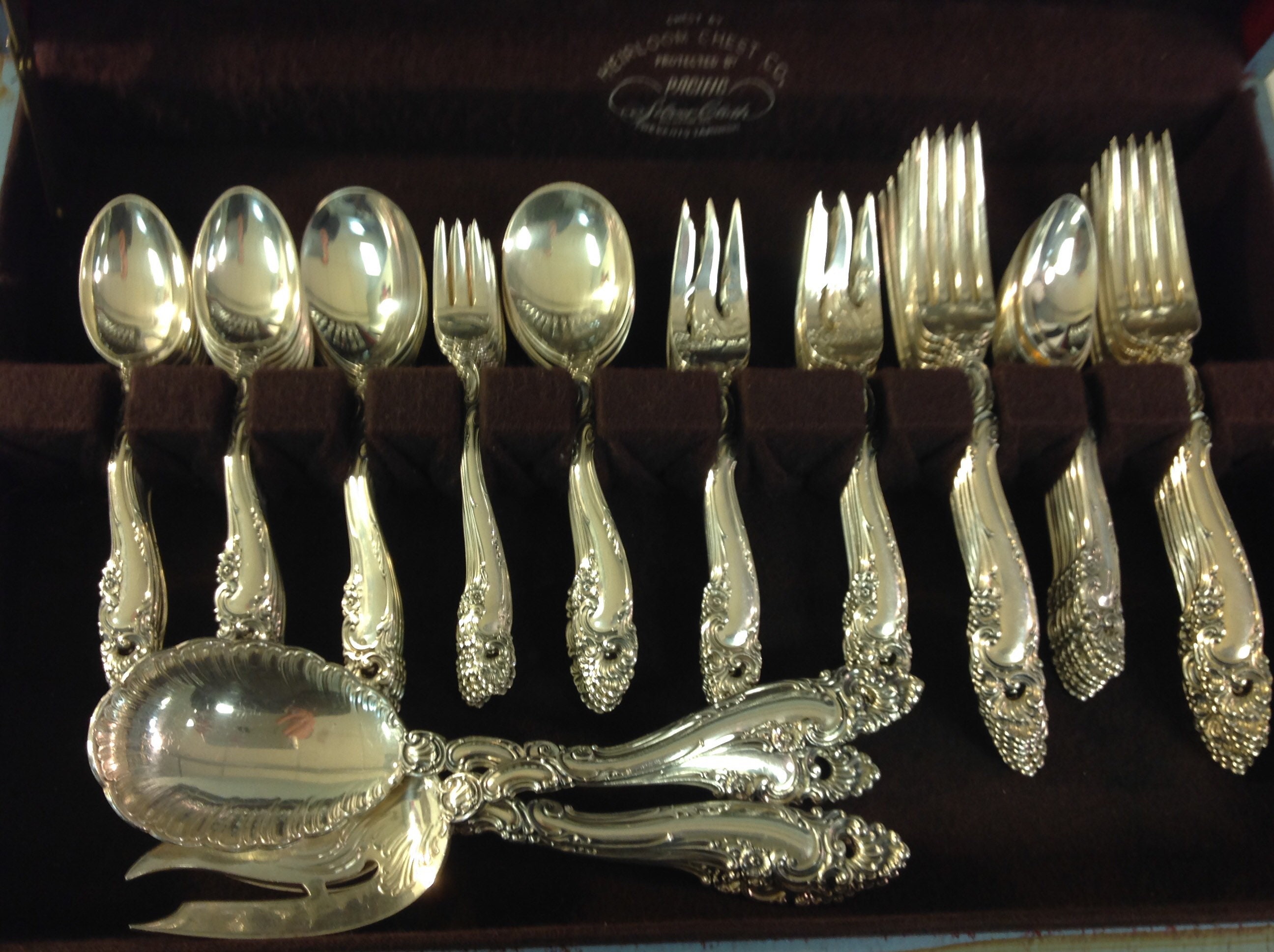 GORHAM DECOR Sterling Silver Flatware Set for 12 Service 105 Pieces WOW