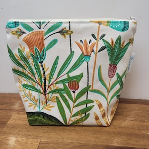 100% waterproof pencil case/snack bag/sandwich bag/bulk bag/toilet bag/plant print. Milia-Loka Biarritz.