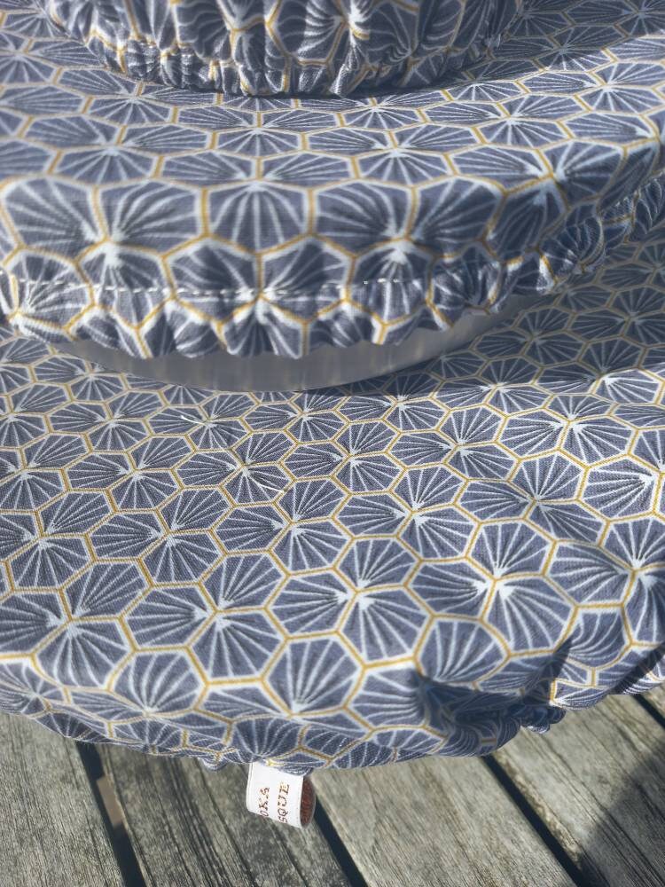 Charlottes à Saladiers, Bols, Ramequins...couvercles Écologiques Lavables et Réutilisables en Coton 