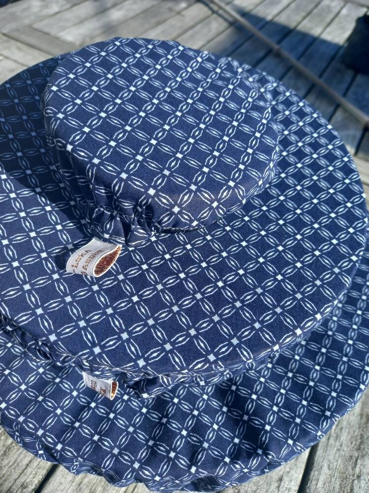 Charlottes à Saladiers, Bols, Ramequins...couvercles Écologiques Lavables et Réutilisables en Coton 