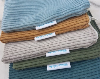 Large and pretty pouches in corduroy and cotton. Milia-Loka Biarritz.