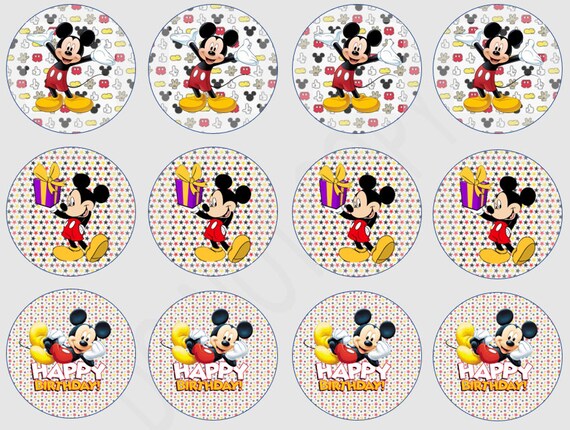 Mickey Mouse Clubhouse Cupcake Toppers Printable