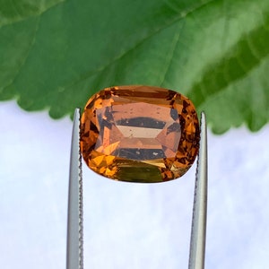 Topaz Gemstone for sale, Faceted Step Cushion Cut Gemstone for Jewelry making, November Birthstone Champagne Color Topaz Gemstone - 12.00 CT