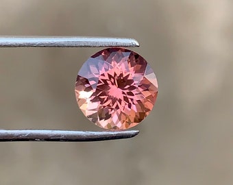 Hot Pink Tourmaline Gemstone: 3.40 CT Round Cut, Brazil Origin