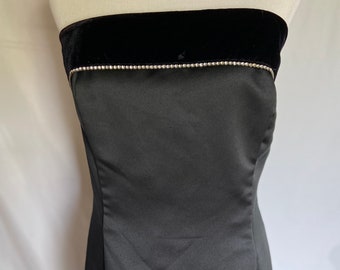 Vintage Prom Dress, Scott McClintock, Size 16, Elegant Strapless, Black