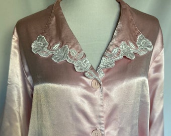 Vintage Victoria’s Secret, Pink Nightgown, Vintage Intimates, Comfortable Sleepwear, Button Up Nightgown