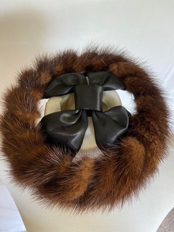 1950s Style Pillbox, Faux Fur Pillbox, Vintage Ha… - image 2