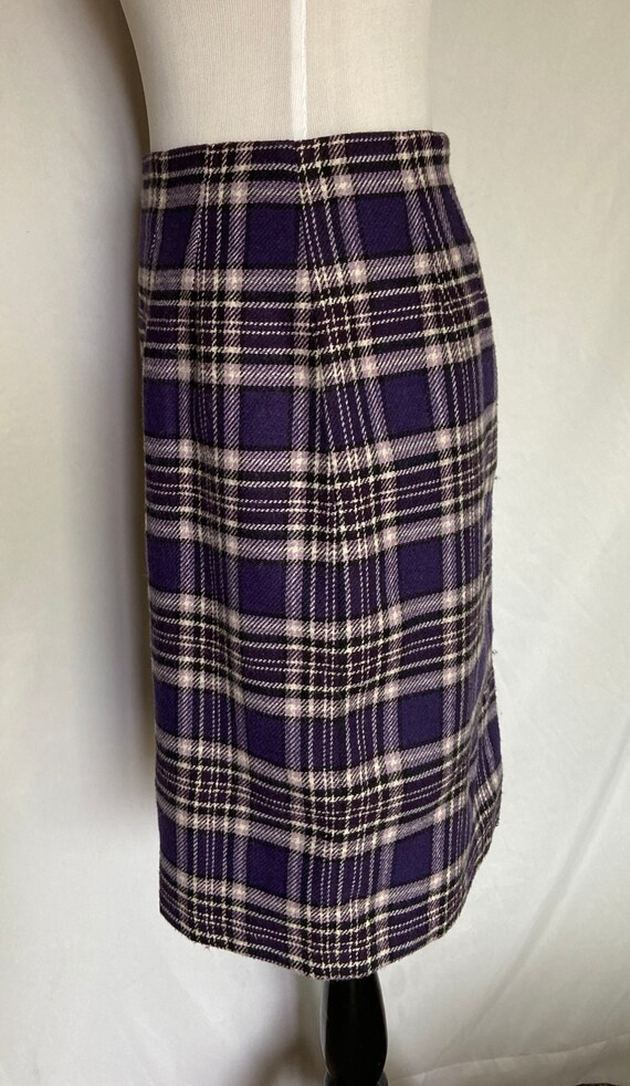 Purple Plaid Skirt, J. G. Skirt, Vintage Skirt, P… - image 3