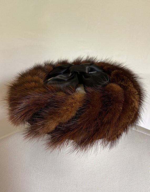 1950s Style Pillbox, Faux Fur Pillbox, Vintage Ha… - image 1