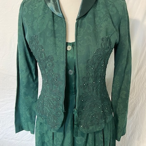 1990s Vintage Dress, 1990s Green Dress, Button up Dress, Size  Dress, 1990s Spring Dress, Vintage Dress, Fashion