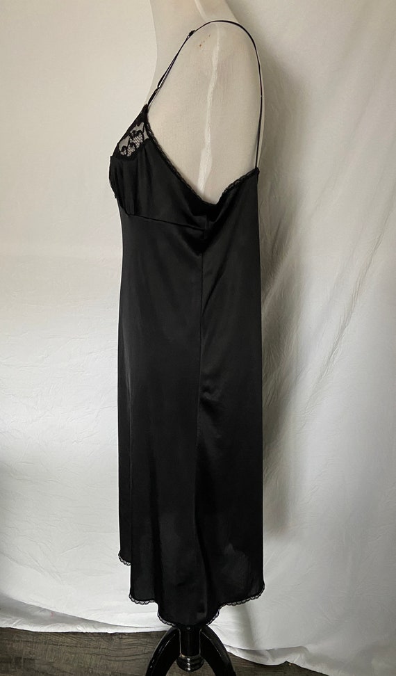 Vintage Style Slip, Vintage Lingerie, Black Slip,… - image 3