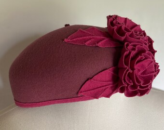 chapeau vintage, chapeau rose, chapeau Kentucky Derby, chapeaux San Diego, pilulier à fleurs, bibi, style vintage, chapeau formel