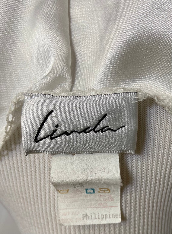 White Silk Nightgown, Vintage Nightgown, Linda Sl… - image 3