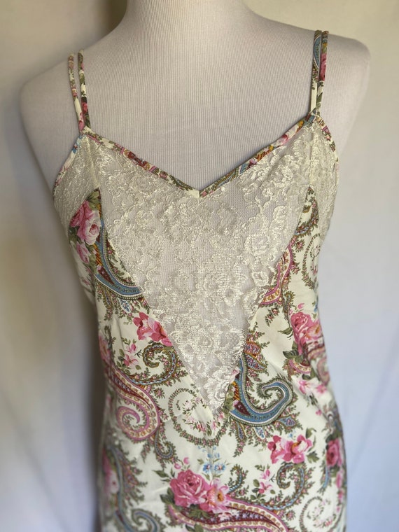 Vintage Nightgown, Pink Paisley, Victoria’s Secret