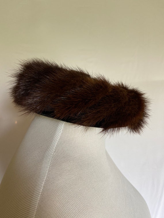 1950s Style Pillbox, Faux Fur Pillbox, Vintage Ha… - image 3