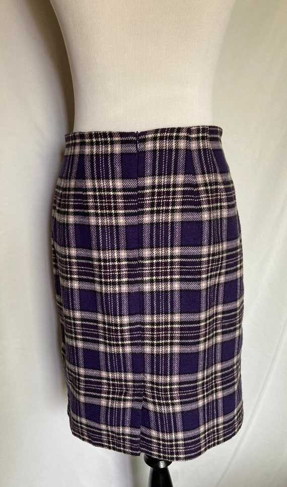 Purple Plaid Skirt, J. G. Skirt, Vintage Skirt, P… - image 2