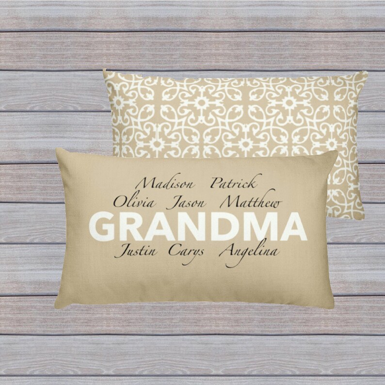 Grandma Names Pillow Personalized Pillow Mother's Day Etsy