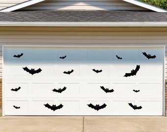 Magnetic Halloween Bats, 16-Piece Weatherproof Garage Door Decorations Set