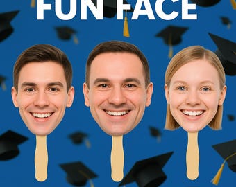 Custom Graduation Face Fans | Personalized Face Cutouts for Graduation Parties