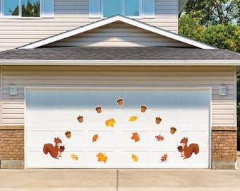 Autumn Squirrel & Acorn Magnet Set, 18 Pieces