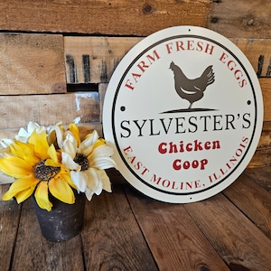 Chicken Coop Sign, Farm Fresh Eggs Sign, Custom Chicken Sign, Fresh Egg Plaques, Personalized Hen House Signs, Tailored Farmstead Decor