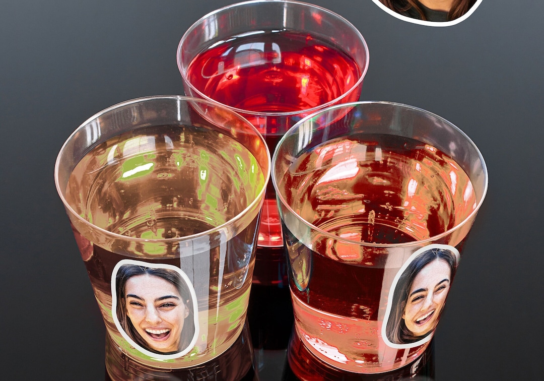 Custom Face Shot Glass, Photo Shot Glass, Portrait on Shot Glass
