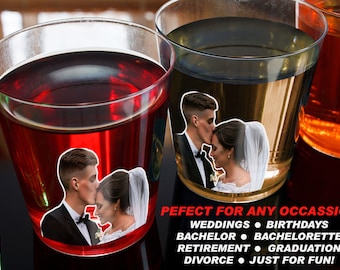 Personalized Face Shot Glasses, Bachelorette Party Favors
