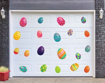 Magnetic Jumbo Easter Eggs, 20pc Easter Magnet Set, Weatherproof
