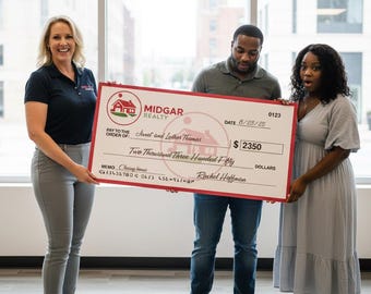 Custom Giant Check Prop, Charity Event, Social Media Photo Prop