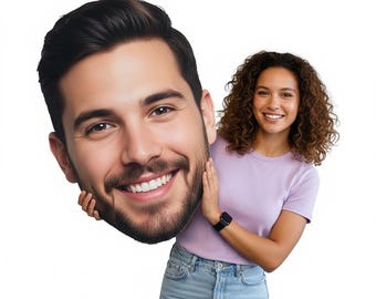 Custom Big Head Cutout on a Stick, Waterproof Photo Prop