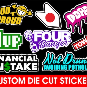 Custom Vinyl Stickers - Print and Cut Any Design and Shape - Scratch Resistant, Waterproof Custom Labels, Custom Stickers, Logo, Branding