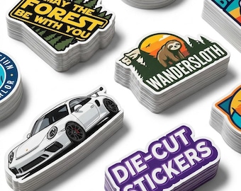 Custom Vinyl Die Cut Stickers – Waterproof, Scratch Resistant