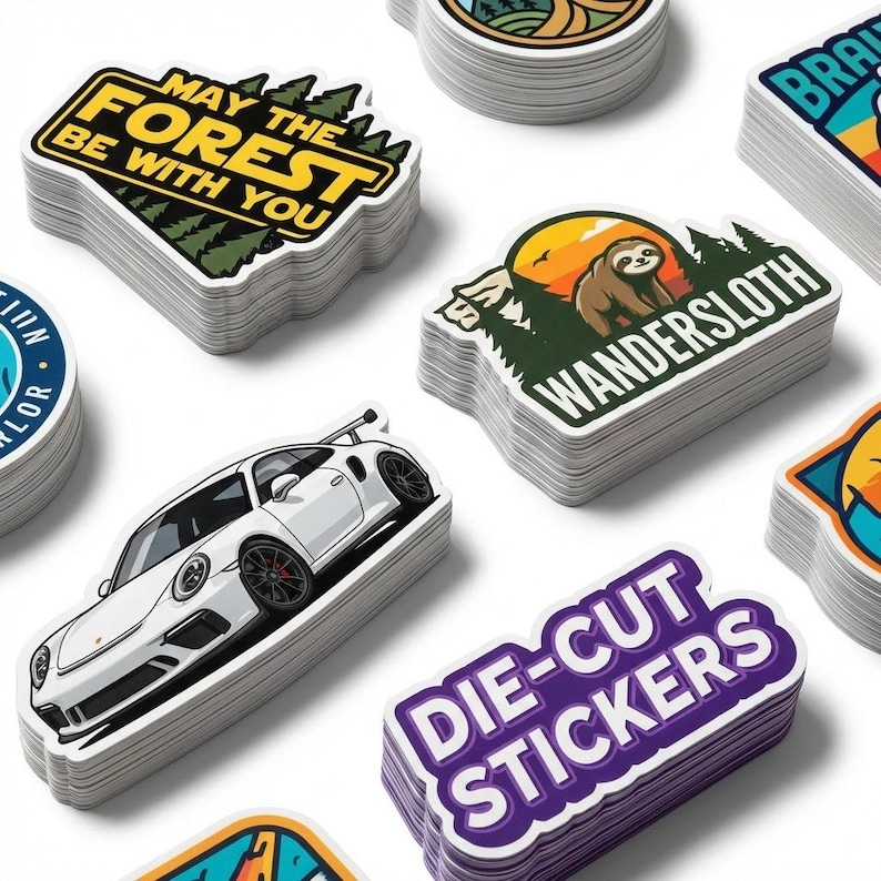 Custom Vinyl Die Cut Stickers – Waterproof, Scratch Resistant - Etsy