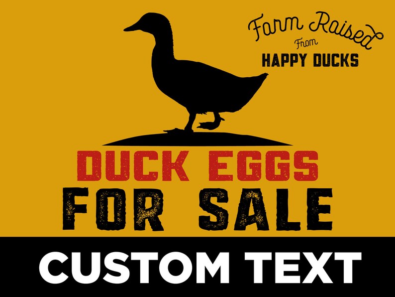 Custom Farm Fresh Duck Eggs for Sale 24x18 Yard Sign Etsy