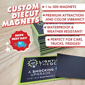 Custom Magnets - Print and Cut Any Design and Shape - Scratch Resistant, Waterproof Custom magnets, Custom magnets, Logo, Branding
