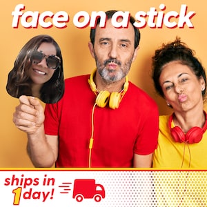Bachelorette Party, Fun Faces, Face on a Stick, Custom Heads on a Stick, Big Head on a Stick, Big Heads for Birthday Parties, bridal