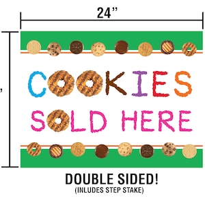 Scout Cookies YARD SIGN 24in x 18in Double Sided