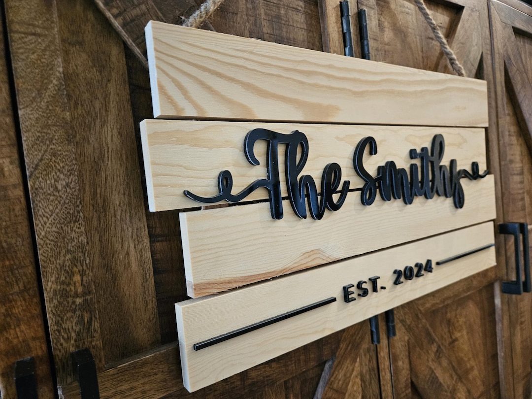 Custom Wood Sign | Personalized Family Name Sign | Perfect for Wedding ...
