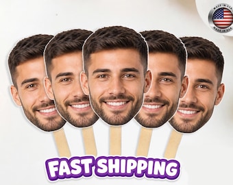 Custom Big Head Cut Out Face On A Stick Photo on Stick Funny Party Decor Photo Props Custom Bachelorette Party Bridal Party Props