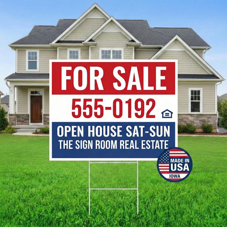 Custom Corrugated Plastic Yard Sign With Metal Stake - Personalized ...