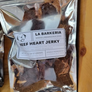 La Barkeria Cow Heart Jerky Beef Jerky for Dogs