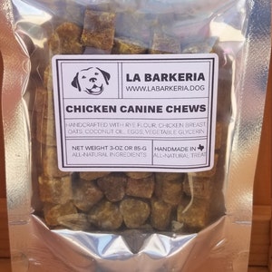 Canine Chews by La Barkeria. Handcrafted Soft Treats. Made in Small-Batches with Limited Ingredients.
