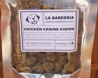 Canine Chews by La Barkeria. Handcrafted Soft Treats. Made in Small-Batches with Limited Ingredients.