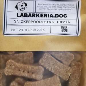 Snickerpoodle Dog Treats by La Barkeria. Handcrafted Seasonally in Small-Batches with Limited Ingredients.