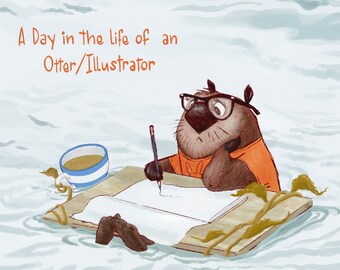 Un día en la vida de una nutria/Ilustrador - impresión