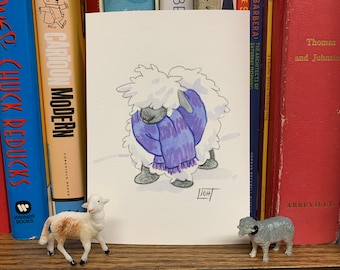 Diedre- Pintura de ovejas pequeña (5x7)